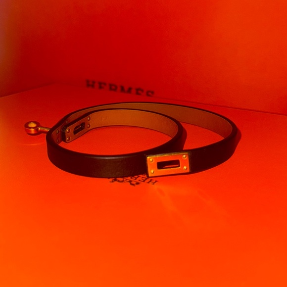 Hermes Black and Gold Women's Bracelet - Picture 3 of 5